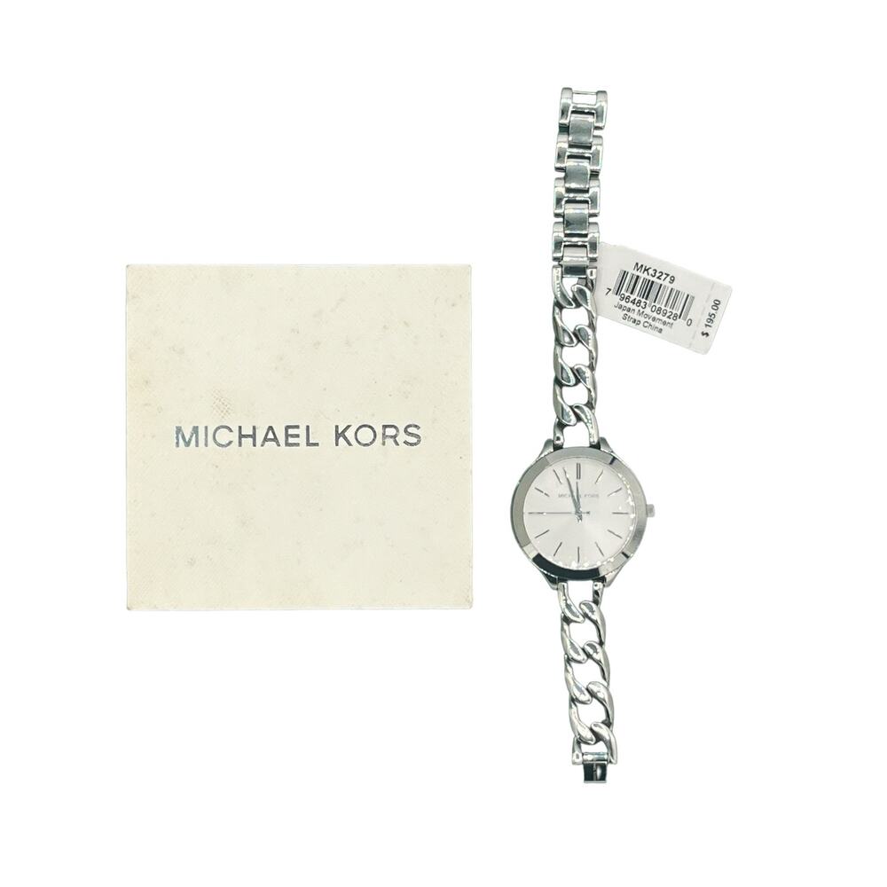 Michael Kors Women's Slim Runway White Dial Watch MK3279